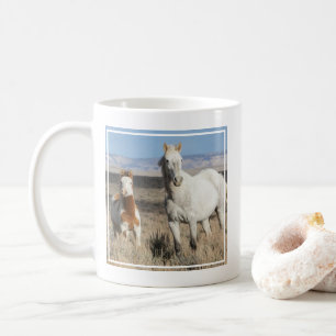 Wilde paarden thuis in het Sandwash-bekken Koffiemok