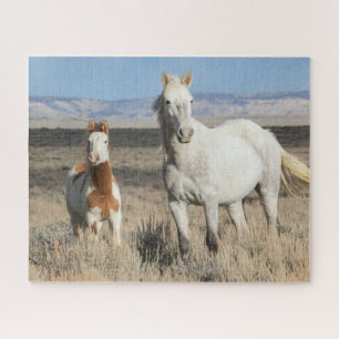 Wilde paarden thuis in het Sandwash-bekken Legpuzzel