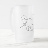 Wilde paarden Thunder_Cove Matglas Bierpul (Voorkant links)