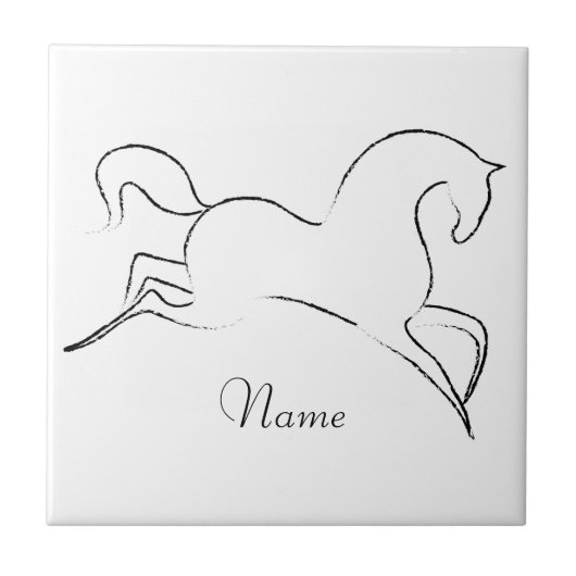 Wilde paarden Thunder_Cove Tegeltje (Voorkant)