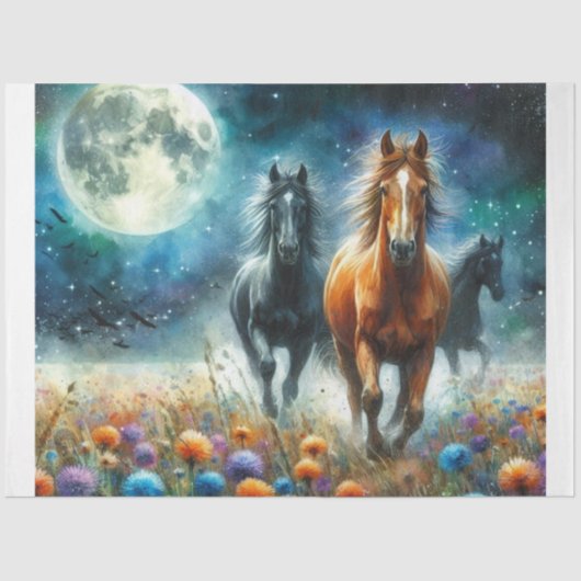 wilde paarden tissuepapier (Voorkant)