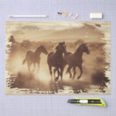 Wilde paarden tissuepapier (Craft)