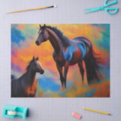 wilde paarden tissuepapier (Craft)