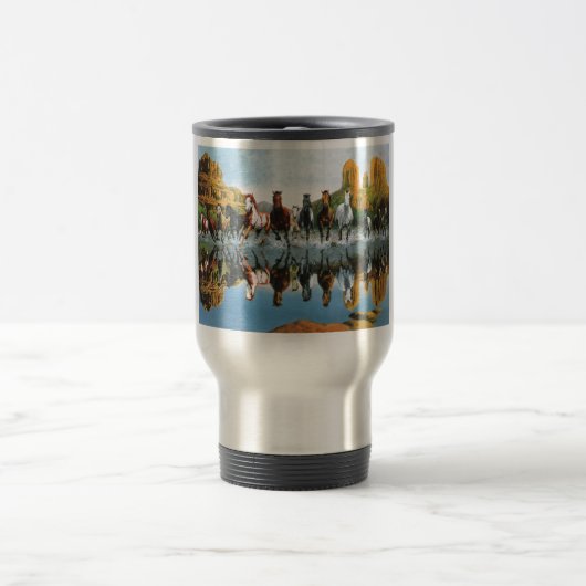 Wilde paarden Travel mug Reisbeker (Center)