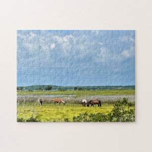 Wilde paarden van Assateague Legpuzzel