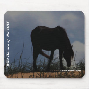 Wilde paarden van de OBX Mousepad Muismat