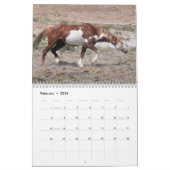 Wilde paarden van het zand- wasbekken kalender (Feb 2026)