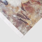 Wilde paarden Western 18x15-deklaagpapier Tissuepapier (Detail)