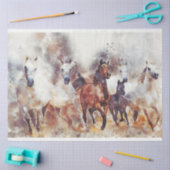 Wilde paarden Westerne ontkoppeling Art Tissuepapier (Craft)