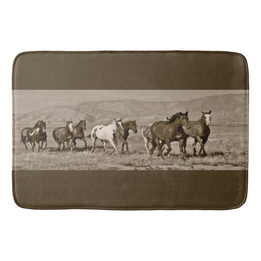 Wilde paarden Westerne paardenpest Bathmat Badmat (Voorkant)