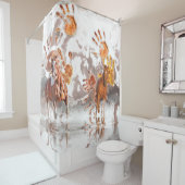 Wilde paarden WILD HANDS Douchegordijn (In situ)