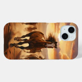 Wilde paarden woestijn Case-Mate iPhone case (Achterkant (horizontaal))