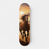 Wilde paarden woestijn skateboard (Voorkant)