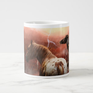 WILDE PAARDEN WOESTIJNSTORM EXTRA GROTE BEKER