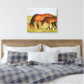 Wilde paardenmoeder en koudweiden canvas afdruk (Insitu (Slaapkamer))