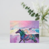 Wilde paardenpitten zijn het land briefkaart (Staand voorkant)