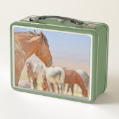 Wilde paardenportret lunchbox (Achterkant)