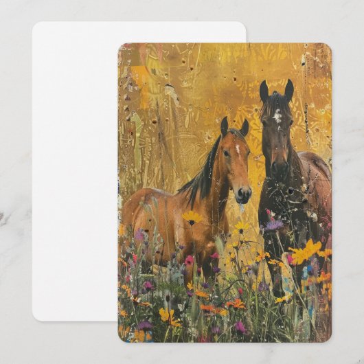 wilde paardenweide kaart (Voorkant / Achterkant)