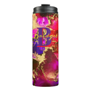 Wilde Paars en Fuscia Alcohol Ink Thermosbeker