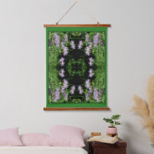 Wilde Paarse bijenbalm Abstract Hangend Wandkleed (Slaapkamer)