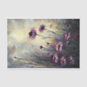 Wilde Paarse Daisy Decoupage Tissuepapier (Voorkant)