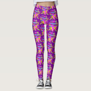 WILDE PAARSE GYMNASTIEK LEGGINGS