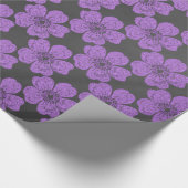 Wilde Paarse Rozen Chalkboard Cadeaupapier (Hoek)