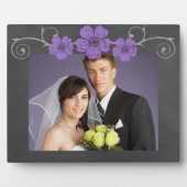 Wilde Paarse Rozen Chalkboard Fotoplaat (Voorkant)