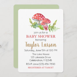 Wilde paddenstoel Baby shower