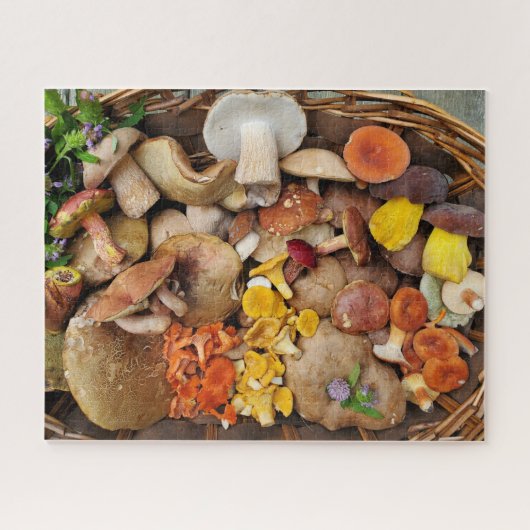 Wilde paddenstoel mandje Jigzaag Puzzle Legpuzzel (Horizontaal)
