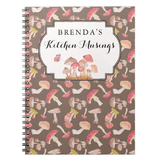 Wilde paddenstoelen, aangepast notitieboek (Voorkant)
