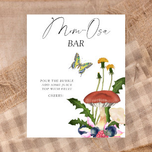 Wilde paddenstoelen baby shower Momosa bar Poster