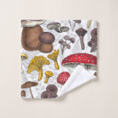 Wilde paddenstoelen bad handdoek (Wasdoekje)