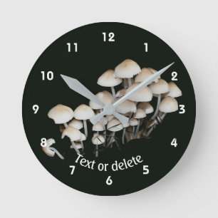 Wilde Paddenstoelen Bos Personalized Ronde Klok