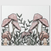 Wilde paddenstoelen cadeaupapier (Vlak)