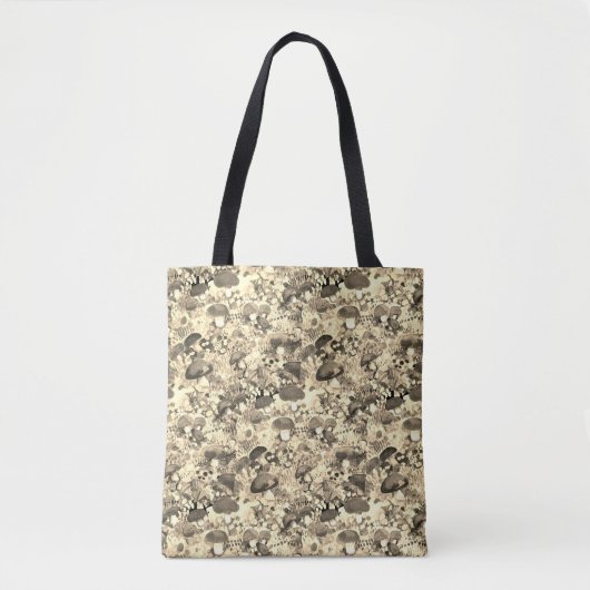 Wilde paddenstoelen canvas tas (Voorkant)