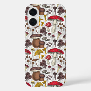 Wilde paddenstoelen iPhone 16 hoesje