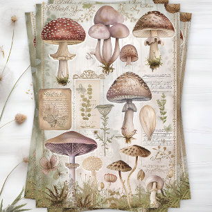 WILDE PADDENSTOELEN DECOUPAGE RIJSTPAPER TISSUEPAPIER