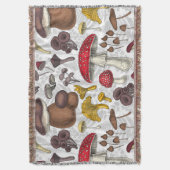 Wilde paddenstoelen deken (Voorkant Verticaal)