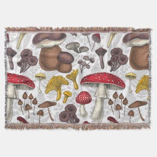 Wilde paddenstoelen deken