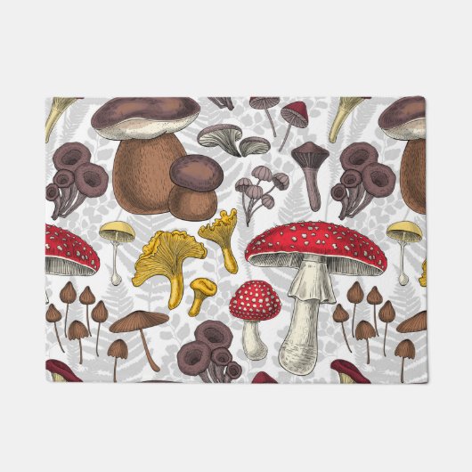 Wilde paddenstoelen deurmat (Voorkant)
