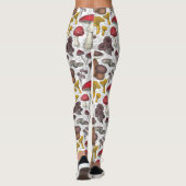 Wilde paddenstoelen leggings (Achterkant)