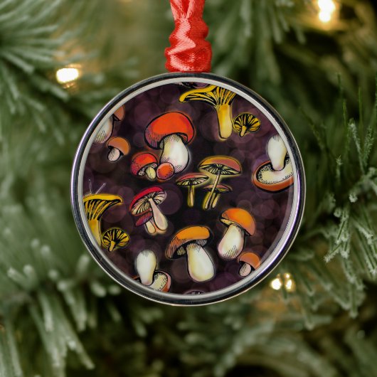 wilde paddenstoelen metalen ornament (Boom)