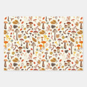 Wilde paddenstoelen op wit inpakpapier vel (Voorkant)