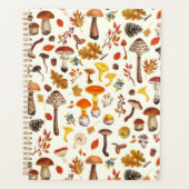 Wilde paddenstoelen op wit planner (Voorkant)