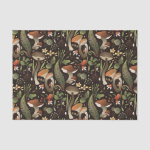 Wilde paddenstoelen, Planten en bessen Tissuepapier