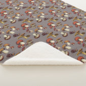 Wilde paddenstoelen sherpa deken (3/4)