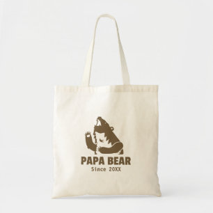 Wilde Papa Beer Sinds Jaar Van Vaderschap Papa Tote Bag