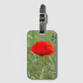 Wilde papaver bagagelabel (Voorkant (verticaal))