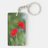 Wilde papaver sleutelhanger (achterkant)